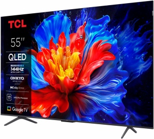 Televizor TCL QLED 55P81K, 139 cm, Smart Google TV, 4K Ultra HD, 144Hz, Onkyo - Img 3