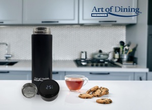 TERMOS INOX 450 ML, CU INDICATOR LED PENTRU TEMPERATURA, NEGRU, ART OF DINNING BY HEINNER - Img 5