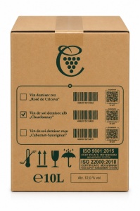 Vin Cricova Chardonnay Demisec Bag In Box Alb 10L