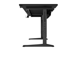Birou gaming Genesis Holm Modular 160, material lemn/metal, reglabil pe inaltime 70 - 90 cm, iluminare RGB, management cabluri, negru - Img 1