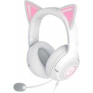 Casti Gaming Head-band RAZER Kraken Kitty V2, Wired, Alb