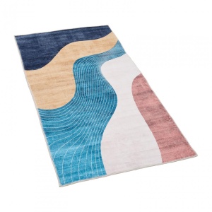 Covor printat, FLOW 70x140 cm, lavabil cu spate antialunecare, inaltime fir 3mm - Img 3