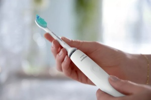Periuta de dinti sonica electrica PHILIPS Sonicare Seria 2100 HX3651/13, 31000 miscari/minut, Cronometru Quadpacer si SmarTimer, Design ergonomic subţire, 1 capat de periere, Alb, L x A x I (mm) 109x63x220 - Img 3