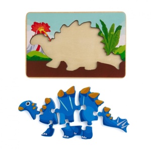 PUZZLE DIN LEMN TUOJIANGOSAURUS, 8 PIESE, MOMKI - Img 3