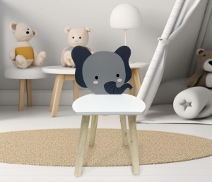 Scaun copii, MDF,design elefant, U-Grow - Img 2