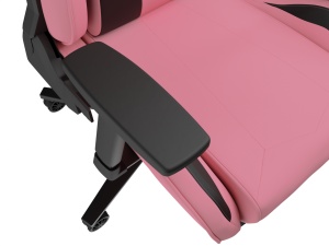 Scaun gaming Genesis Nitro 720, piele ecologica, reglabil pe inaltime, suporta pana la 150 kg, inaltime reglabila 46.5 - 53.5 cm, spatar ajustabil 135°, dimensiuni roti 60mm, negru/roz - Img 4