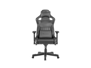 Scaun gaming Genesis Nitro 950, material piele ecologica, reglabil pe inaltime, greutate maxima suportata 150 kg, inaltime scaun reglabil 50 - 55 cm, spatar ajustabil 160°, dimensiuni roti 60mm, echipat cu piston cu gaz clasa 4, manere 4D, negru