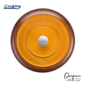 SEMIOALA ALUMINIU TURNAT + CAPAC 24x12 CM,3.9L, NICOLAI TAND, ORIGINI, COOKING BY HEINNER - Img 5