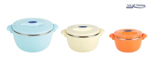 SET 3 CASEROLE TERMICE 2+4+6L,BELLY BLUE, ART OF DINING BY HEINNER - Img 5