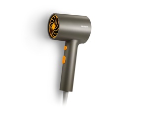Uscator de par PHILIPS Seria 3000 BHD321/00, 1600W, 2 viteze, 2 trepte temperatura. gri - portocaliu - Img 2