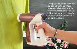 Aparat de călcat vertical cu funcție vacuum HEINNER SilkCare HGS- A1500VPNK - Img 6