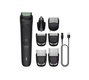 Aparat de tuns multifunctional 7 in 1 PHILIPS Series 3000 MG3930/15, acumulator, autonomie 60 min, negru