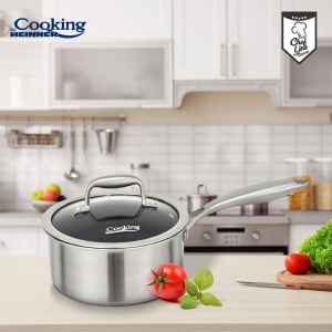 CASEROLA CU CAPAC, 16x8.5 CM, 1.6 L, TITANIUM3, COOKING BY HEINNER - Img 4