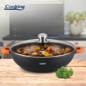 CRATITA ALUMINIU+CAPAC 32X8.5CM,5.5L,DARK LINE, COOKING BY HEINNER - Img 3
