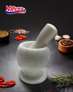 MOJAR CU PISTIL DIN MARMURA, DIA 9.5 CM, VANORA HOME ( mix doua culori in bax, 3 buc/ culoare) - Img 4