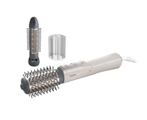 Perie rotativa cu aer cald PHILIPS Seria 7000 BHA710/00, 1000W, Ingrijire cu ioni, 2 accesorii, Setare temperatura de ingrijire, Peri naturali, Invelis ceramic din turmalina, Alb/Crem, L x A x I (mm) 345x150x95