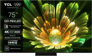 Televizor TCL QD-MiniLED 75Q7C, 189 cm, Smart Google TV, 4K Ultra HD, 144Hz, Bang & Olufsen
