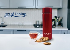 TERMOS INOX 450 ML,INDICATOR LED TEMPERATURA, ART OF DINING BY HEINNER (mix 3 culori in bax, 4 albastre, 4 negre, 4 rosii) - Img 11