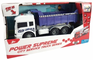 VEHICULE CU LUMINI, SUNETE SI FRICTIUNE, SCARA 1/14, 27.5CM, BASCULANTA MOV - Img 2