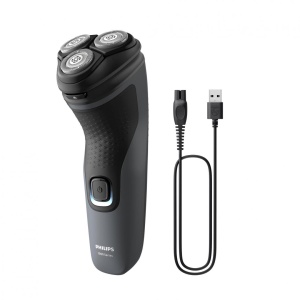 Aparat de ras PHILIPS Seria1000 S1142/00, Autonomie 40 min, 3 elemente de taiere, Gri, L x A x I (mm) 80x100x190 - Img 2
