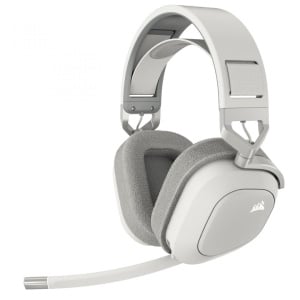 Casti Gaming Head-band Corsair HS80 MAX WIRELESS, Fara Fir, Noise-canceling, Alb