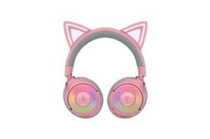 Casti Gaming Head-band Razer Kraken Kitty V3 Pro - Quartz, wireless, Roz