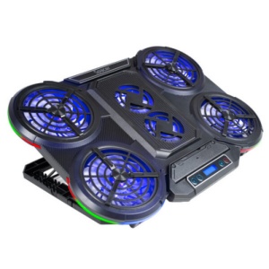 Stand/Cooler notebook Spacer SPNS-GAMING-6F, pana la 17 inch, 6 ventilatoare, negru