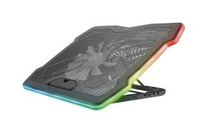 Stand racire Laptop Trust GXT 1126 Aura Multicolour-illuminated, negru - Img 1