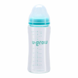 Biberon de sticla 260 ml+2 tetine extra, U-Grow - Img 2