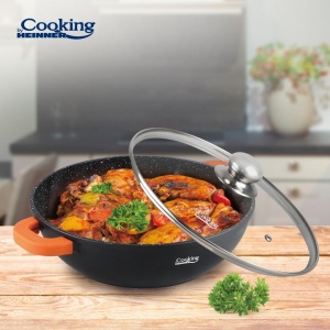 CRATITA ALUMINIU+CAPAC 28X8 CM,4.1L, DARK LINE, COOKING BY HEINNER - Img 3