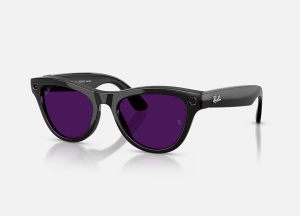 RayBan Meta SKYLER High Bridge Fit - Shinny Black - Amethyst Transitions® Gen2 - Img 2