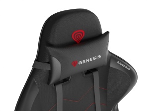Scaun gaming Genesis Nitro 550 G2, material Synthetic PU + Textil, reglabil pe inaltime, greutate maxima suportata 150 kg, inaltime scaun reglabil 46.5 - 53.5 cm, spatar ajustabil 150°, dimensiuni roti 60mm, negru - Img 10