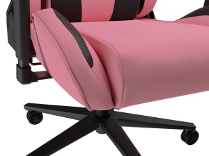 Scaun gaming Genesis Nitro 720, piele ecologica, reglabil pe inaltime, suporta pana la 150 kg, inaltime reglabila 46.5 - 53.5 cm, spatar ajustabil 135°, dimensiuni roti 60mm, negru/roz - Img 5