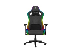 Scaun gaming Genesis TRIT 660, material textil, iluminare RGB, suporta pana la 150 kg, inaltime reglabila, spatar ajustabil, gri