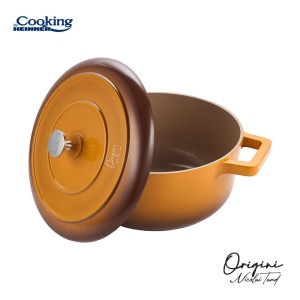 SEMIOALA ALUMINIU TURNAT + CAPAC 26x12.5 CM,5.8L, NICOLAI TAND, ORIGINI, COOKING BY HEINNER - Img 2
