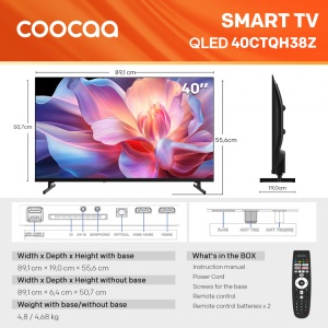 Televizor Coocaa QLED 40CTQH38Z, 100 cm, FHD, Smart TV - Img 4
