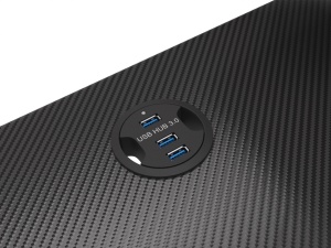 Birou gaming Genesis Holm 300, MDF, suporta pana la 60kg, iluminare RGB, negru - Img 7