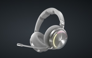 Casti Gaming Head-band CORSAIR VIRTUOSO MAX WIRELESS, Fara Fir, noise-canceling, Argintiu - Img 2