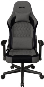 Scaun gaming FURY SHINAI S8, material fabric, reglabil pe inaltime, greutate maxima suportata 130 kg, inaltime scaun reglabil 30.5 - 37.5 cm, spatar ajustabil 135°, dimensiuni roti 60mm, echipat cu piston cu gaz clasa 4, manere 1D, gri - Img 1