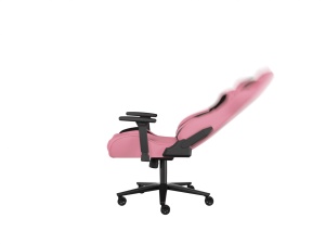 Scaun gaming Genesis Nitro 720, piele ecologica, reglabil pe inaltime, suporta pana la 150 kg, inaltime reglabila 46.5 - 53.5 cm, spatar ajustabil 135°, dimensiuni roti 60mm, negru/roz - Img 12