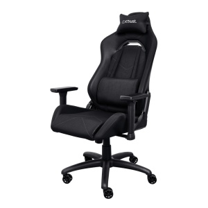 Scaun gaming Trust GXT 714 Ruya, greutate maxima suportata 150 kg, inaltime adjustabila scaun 10 cm, baza stea cu 5 roti, negru - Img 3