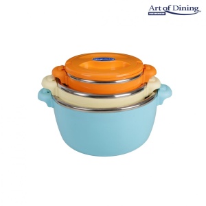SET 3 CASEROLE TERMICE 2+4+6L,BELLY BLUE, ART OF DINING BY HEINNER - Img 3