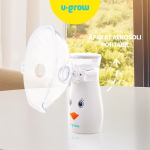 Aparat aerosoli U-Grow , portabil cu ultrasunete ,tehnologie silentoasa, masca de copii si adulti inclusa in pachet, design prietenos pentru copii - Img 3