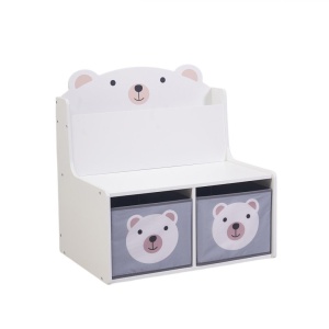 Bancuta cu spatiu de depozitare jucarii si carti Bear, U-Grow