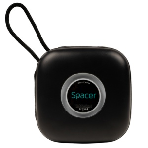 Boxa Spacer portabila bluetooth, POCKET-BK, RMS: 5W, RGB, acumulator 500mAh, timp de functionare pana la 5 ore, pana la 10m, incarcare USB Type-C, IPX5, negru