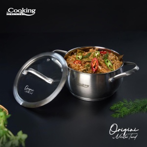 CRATITA INOX+CAPAC 16X9 CM, 1.8L, NICOLAI TAND, ORIGINI, COOKING BY HEINNER - Img 3