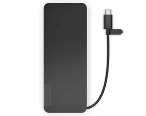 Docking station Lenovo USB-C Slim Travel Dock, USB Type-C, 65W, Negru, 3 ani Garantie