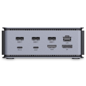 Docking station Lindy DST-Pro USB4, USB Type-C, 100W, Gri, 2 ani Garantie - Img 4