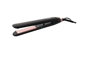 Placa de indreptat parul PHILIPS StraightCare Essential BHS378/00, 230 grade, Invelis ceramic, Keratina, Negru-Mov, L x A x I (mm) 54x346x90