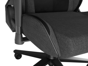 Scaun gaming Genesis Nitro 550 G2, material Synthetic PU + Textil, reglabil pe inaltime, greutate maxima suportata 150 kg, inaltime scaun reglabil 46.5 - 53.5 cm, spatar ajustabil 135°, dimensiuni roti 60mm, gri - Img 6